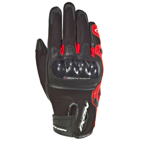 Guantes moto Ixon RS Rise Air Negro Rojo Guantes moto Ixon RS Rise Air Negro Rojo