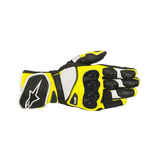 Guantes moto Alpinestars Sp-1 V2 Negro Blanco Amarillo