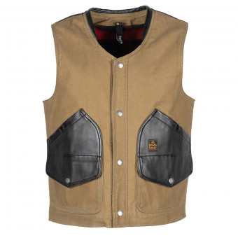 Chaleco moto Helstons West Coton Kraft Brown