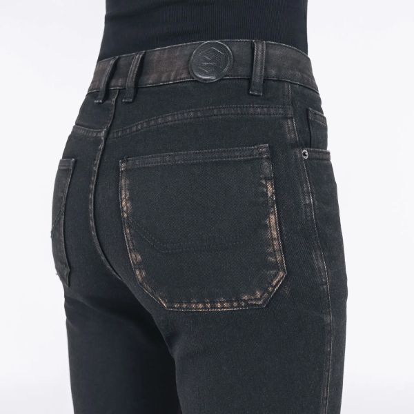 Knox Mujer Cartmel Kick Flare Regular Envejecido Negro �xido