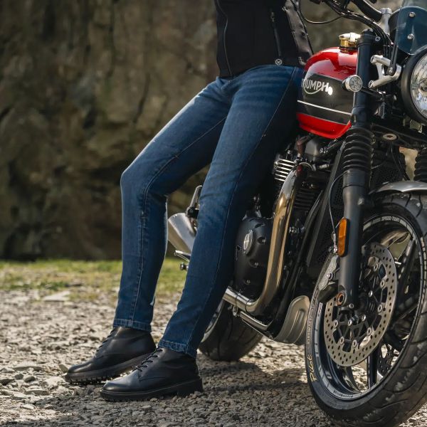 Knox Mujer Colton Skinny Corto Stone Wash Indigo