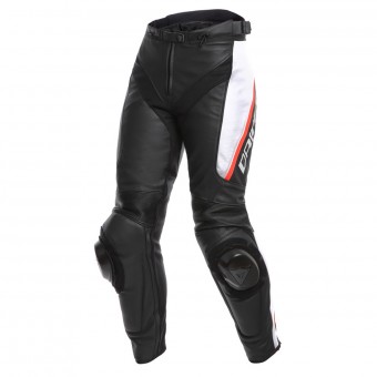 Pantalones moto Dainese Delta 3 Lady Black White Red