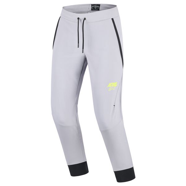 Pantalones moto Alpinestars Aeroshell Pants Mid Gray Yellow Fluo