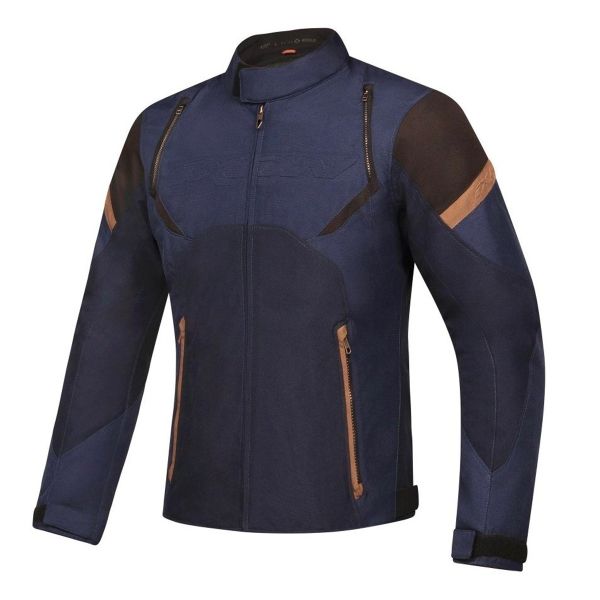 Cazadora moto Ixon Striker Retro Black Navy Brown