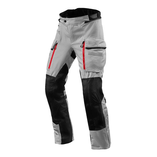 Pantalones moto REV'IT Sand 4 H2O Ladies Plata Negro Largo