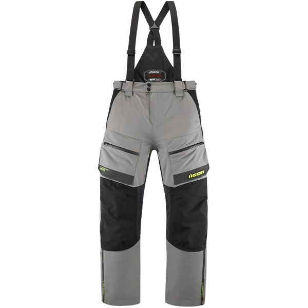 Pantalones moto ICON Raiden Pant Grey Hi-Viz