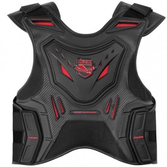 Espaldera Moto ICON Stryker Vest Black Red
