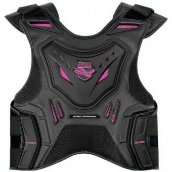 Espaldera Moto ICON Stryker Vest Black Pink Woman