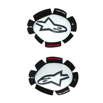 Sliders Moto Alpinestars GP Tech Knee Slider White Black Sliders Moto Alpinestars GP Tech Knee Slider White Black