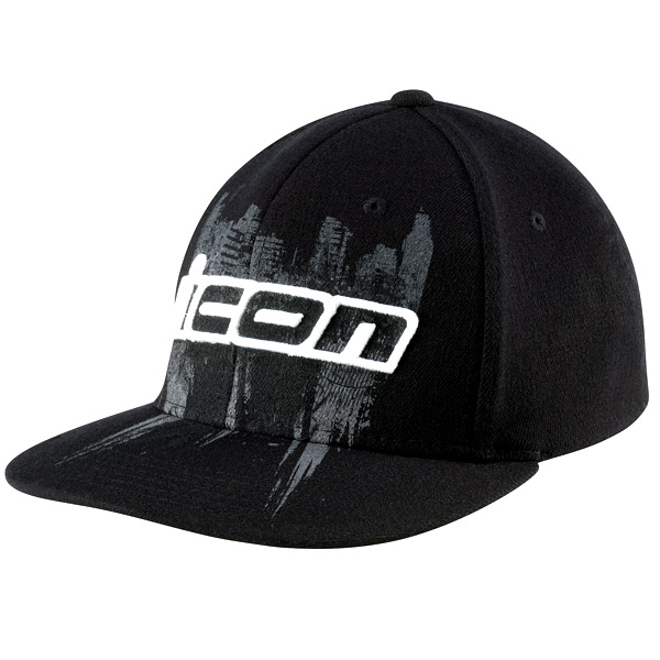 Gorras Moto ICON Abrasion Flatbill Hat Black