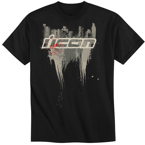 Camisetas Moto ICON Abrasion Tee Black