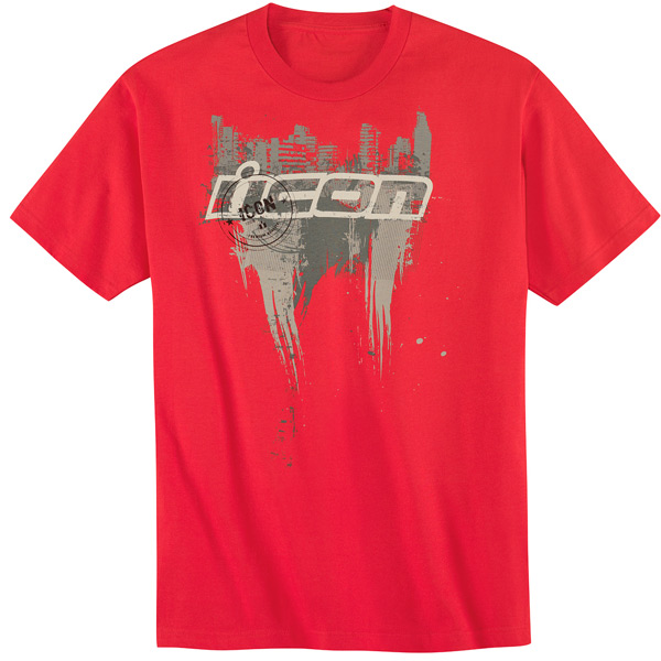 Camisetas Moto ICON Abrasion Tee Red