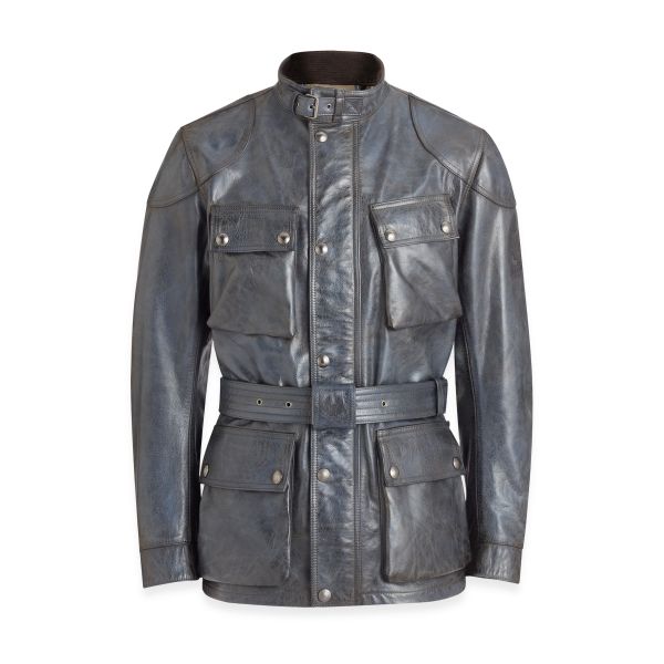 Chaquetas moto Belstaff Trialmaster Leather Insignia Blue