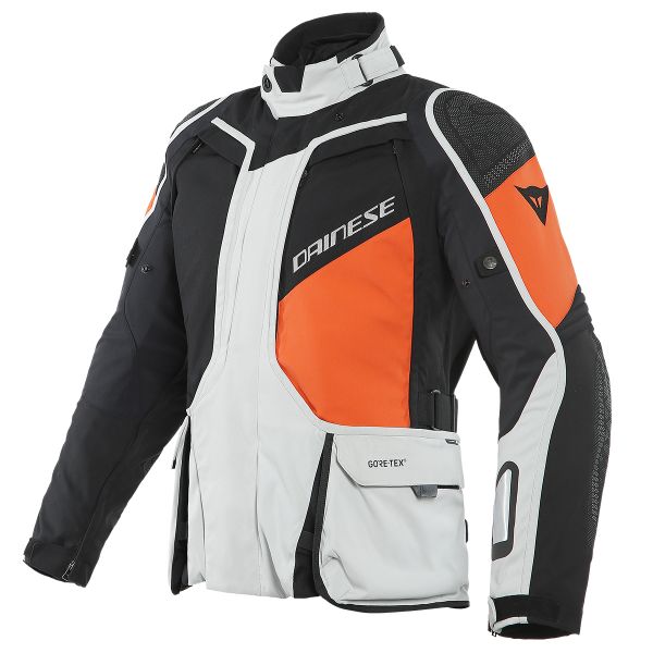 Chaquetas moto Dainese D-Explorer 2 Gore-Tex Glacier Grey Orange Black