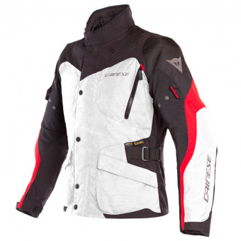 Chaquetas moto Dainese Tempest 2 D-Dry Light Grey Black Tour Red