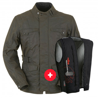Chaquetas moto Furygan Thruxton Marrn Antik + Fury Air Bag System