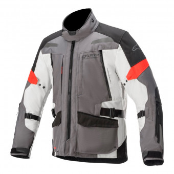 Chaquetas moto Alpinestars Valparaiso V3 Drystar Dark Gray Light Gray Red