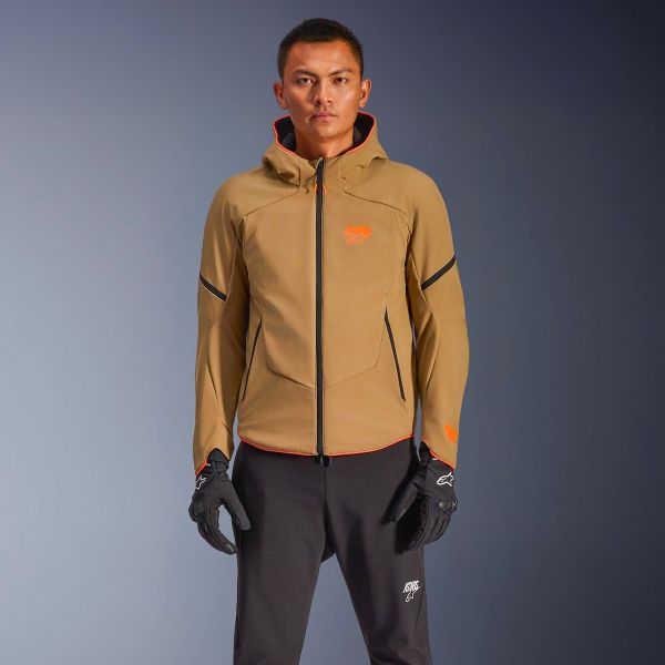 Alpinestars Aeroshell WP Dark Khaki Black Orange Fluo