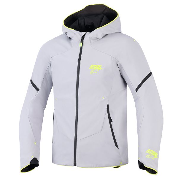 Chaquetas moto Alpinestars Aeroshell WP Mid Gray Yellow Fluo