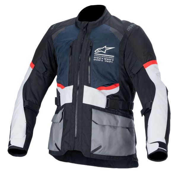 Chaquetas moto Alpinestars Andes Air Drystar Deep Blue Black Ice Grey Chaquetas moto Alpinestars Andes Air Drystar Deep Blue Black Ice Grey