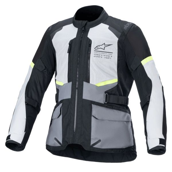 Chaquetas moto Alpinestars Andes Air Drystar Ice Grey Dark Grey Black Chaquetas moto Alpinestars Andes Air Drystar Ice Grey Dark Grey Black