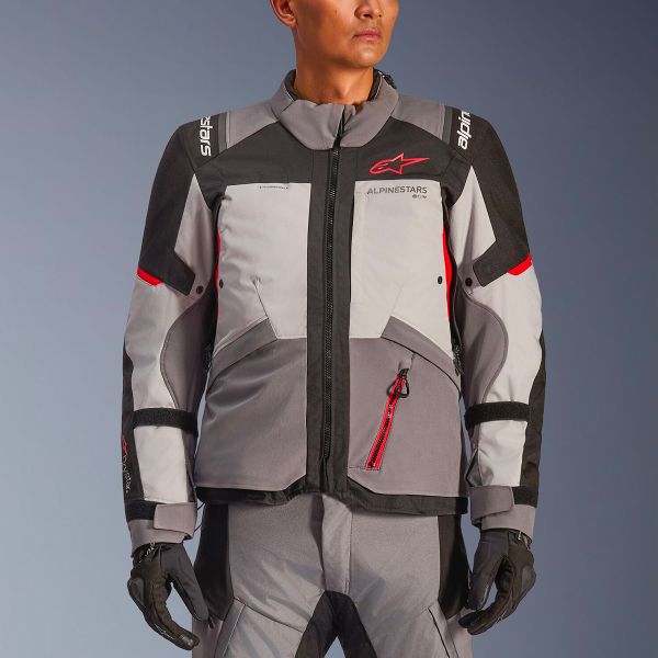 Alpinestars Andes V4 Drystar Dark Gray Ice Gray Black Bright Red