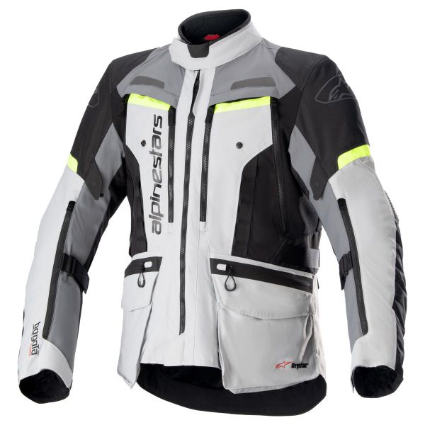 Chaquetas moto Alpinestars Bogota Pro Drystar Gris Hielo Gris Oscuro Amarillo Fluo
