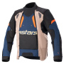Chaquetas moto Alpinestars Halo Drystar Azul oscuro Caqui Flame Naranja