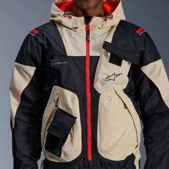 Alpinestars Mogress Air Negro Almendra Caliente Naranja