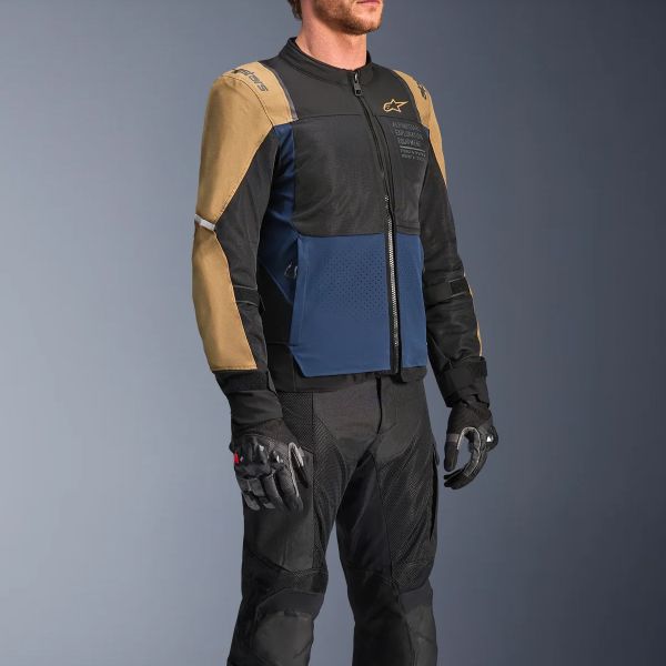 Alpinestars ST-2 Air Azul oscuro Caqui oscuro Negro