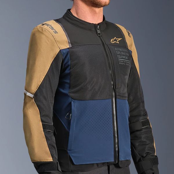 Alpinestars ST-2 Air Azul oscuro Caqui oscuro Negro