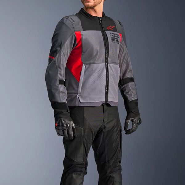 Alpinestars ST-2 Aire Gris oscuro Gris oscuro Rojo brillante