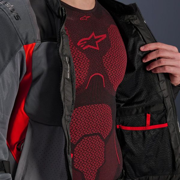 Alpinestars ST-2 Aire Gris oscuro Gris oscuro Rojo brillante