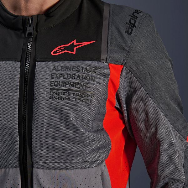Alpinestars ST-2 Aire Gris oscuro Gris oscuro Rojo brillante