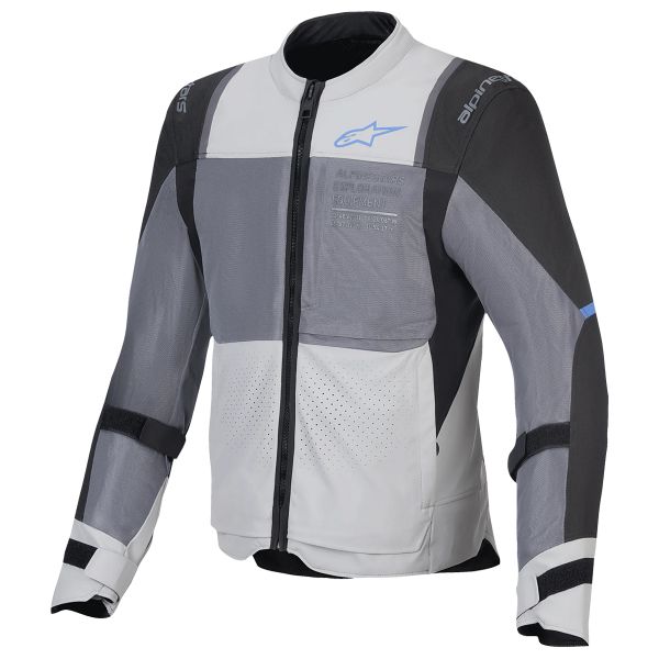 Chaquetas moto Alpinestars ST-2 Aire Gris hielo Gris oscuro Negro Chaquetas moto Alpinestars ST-2 Aire Gris hielo Gris oscuro Negro