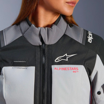 Alpinestars Stella Andes V4 Drystar Dark Gray Ice Gray Black Fluo Coral