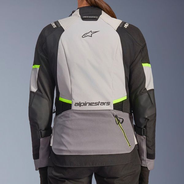 Alpinestars Stella Andes V4 Drystar Ice Gray Dark Gray Black Yellow Fluo