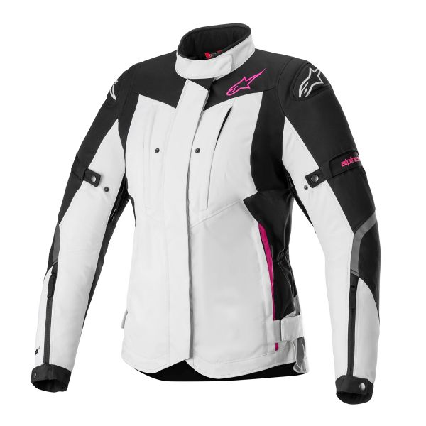 Chaquetas moto Alpinestars Stella RX-5 Drystar Ice Grey Black Fuchsia