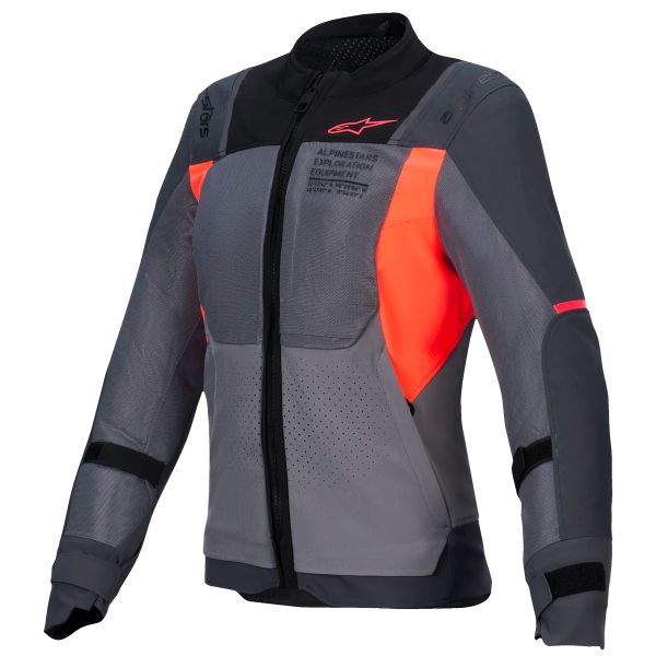 Chaquetas moto Alpinestars Stella ST-2 Air Gris oscuro Fluo Coral Chaquetas moto Alpinestars Stella ST-2 Air Gris oscuro Fluo Coral