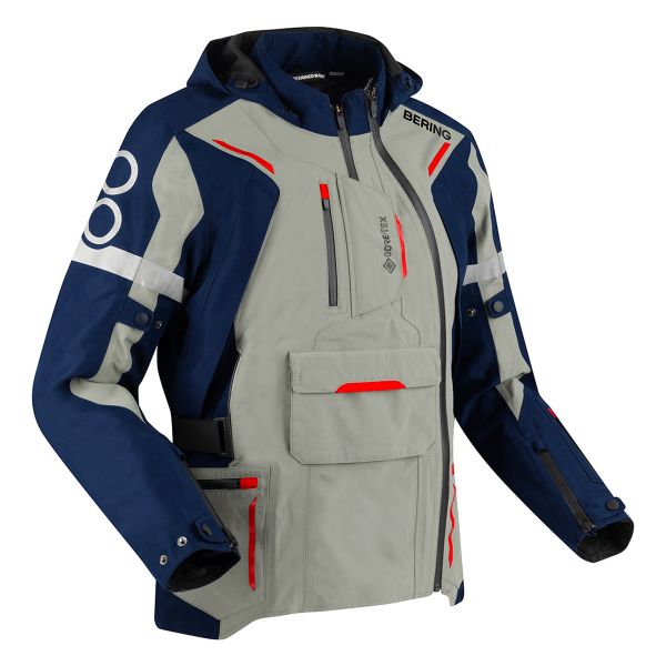 Chaquetas moto Bering Austral Gore-Tex Navy Grey Red