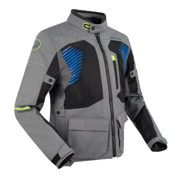 Chaquetas moto Bering Bakundu Grey Black Blue Chaquetas moto Bering Bakundu Grey Black Blue