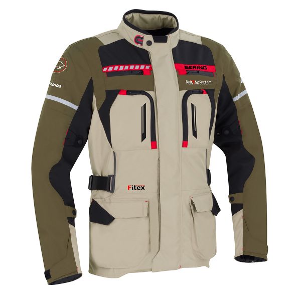 Chaquetas moto Bering Boston Khaki Mastic CE
