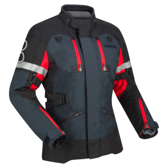 Chaquetas moto Bering Lady Halifax Black Anthracite Red