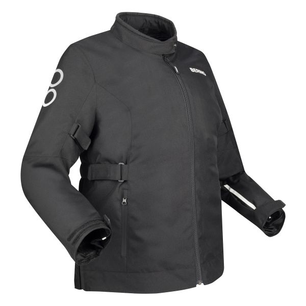 Chaquetas moto Bering Lady Pamela Queen Size Negro blanco