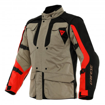 Chaquetas moto Dainese Alligator Tex Walnut Black Lava Red