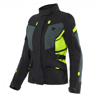 Chaquetas moto Dainese Carve Master 3 Lady Gore-Tex Black Ebony Fluo Yellow