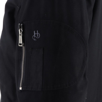 Helstons Mods Lienzo de Algodn Negro