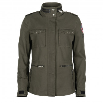 Chaquetas moto Helstons Tara Lady Coton Kaki