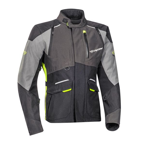 Chaquetas moto Ixon Balder Black Grey Bright Yellow