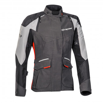 Chaquetas moto Ixon Balder Lady Black Grey Red